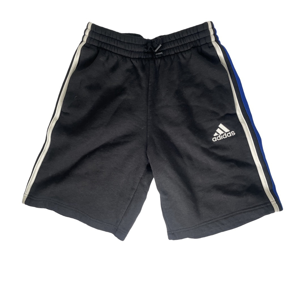 Youth Boy’s Adidas Black Fleece Size Small Stripes Athleisure Shorts